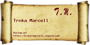 Trnka Marcell névjegykártya
